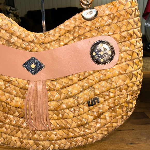 Pier Giorgio • Vintage • Brown • Wicker •  Bamboo Straw • Handbag - Picture 16 of 16